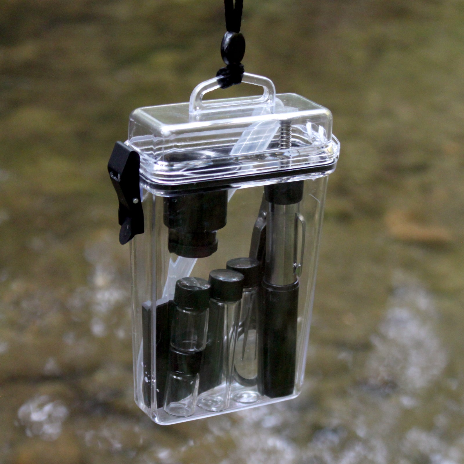 Small Pocket Gold Panning Collection Kit waterproof and sealed shut