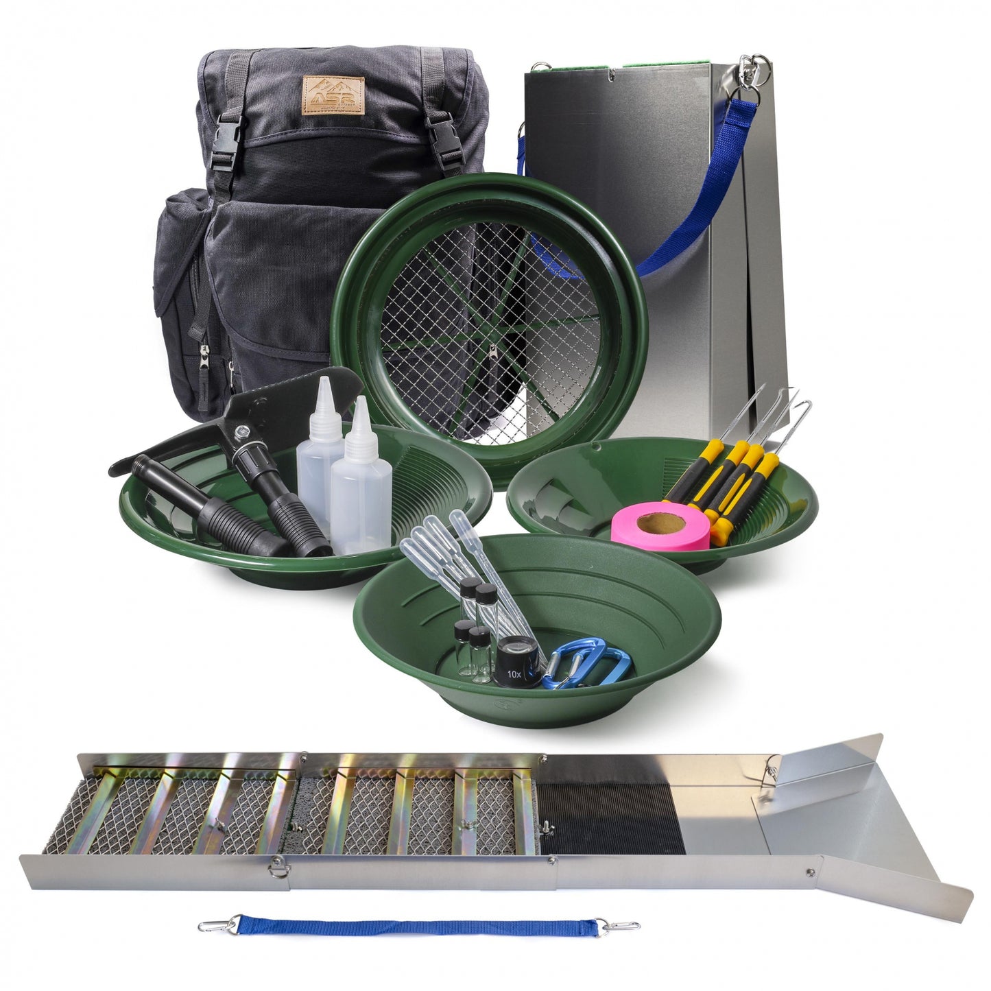 deluxe expert gold panning kit with 50in sluice box