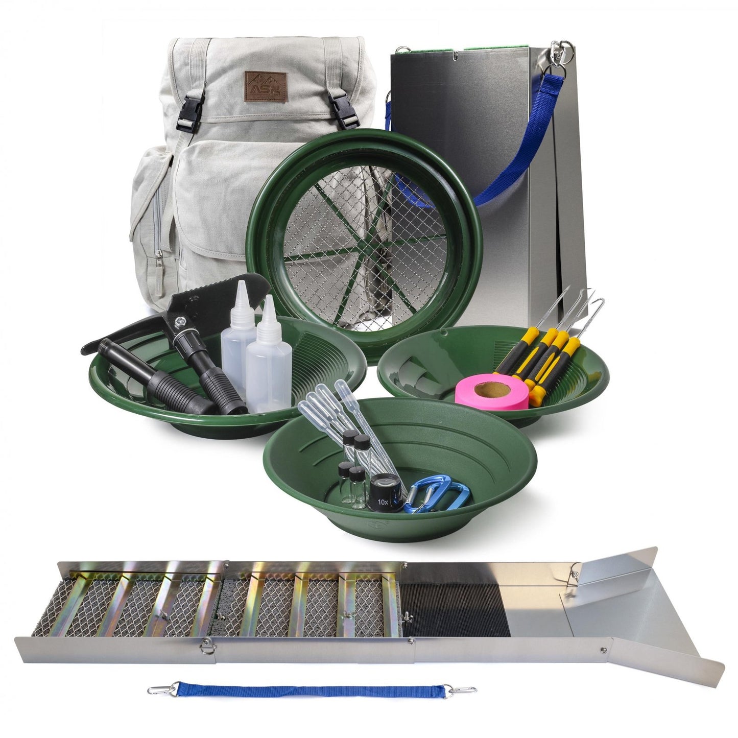 deluxe expert gold panning kit with 50in sluice box