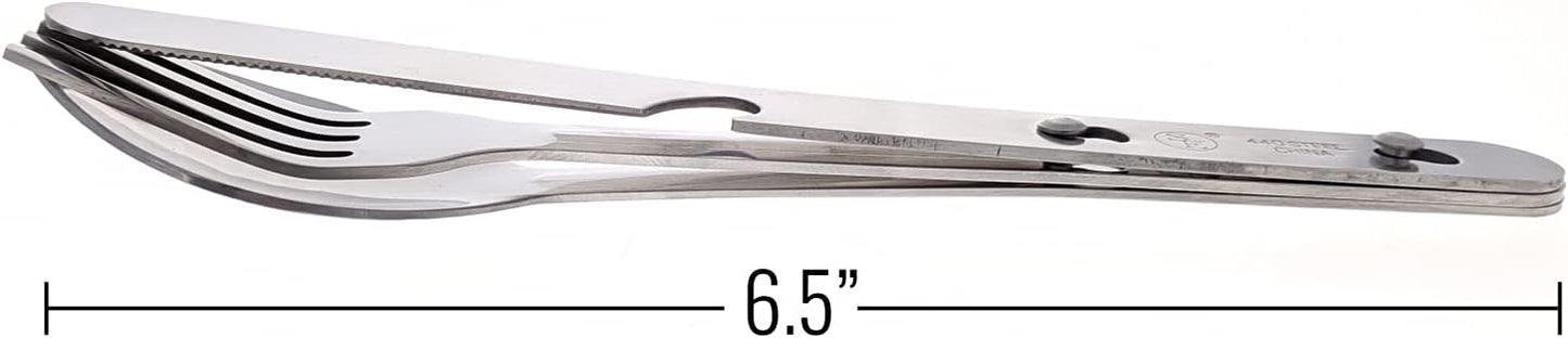 5 piece camping utencil multitool for camping dinners