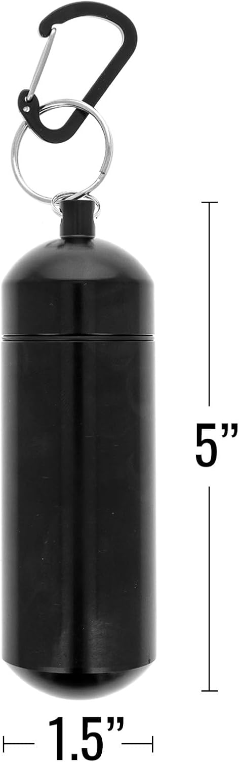 Waterproof aluminum storage containers that fit on your keychain