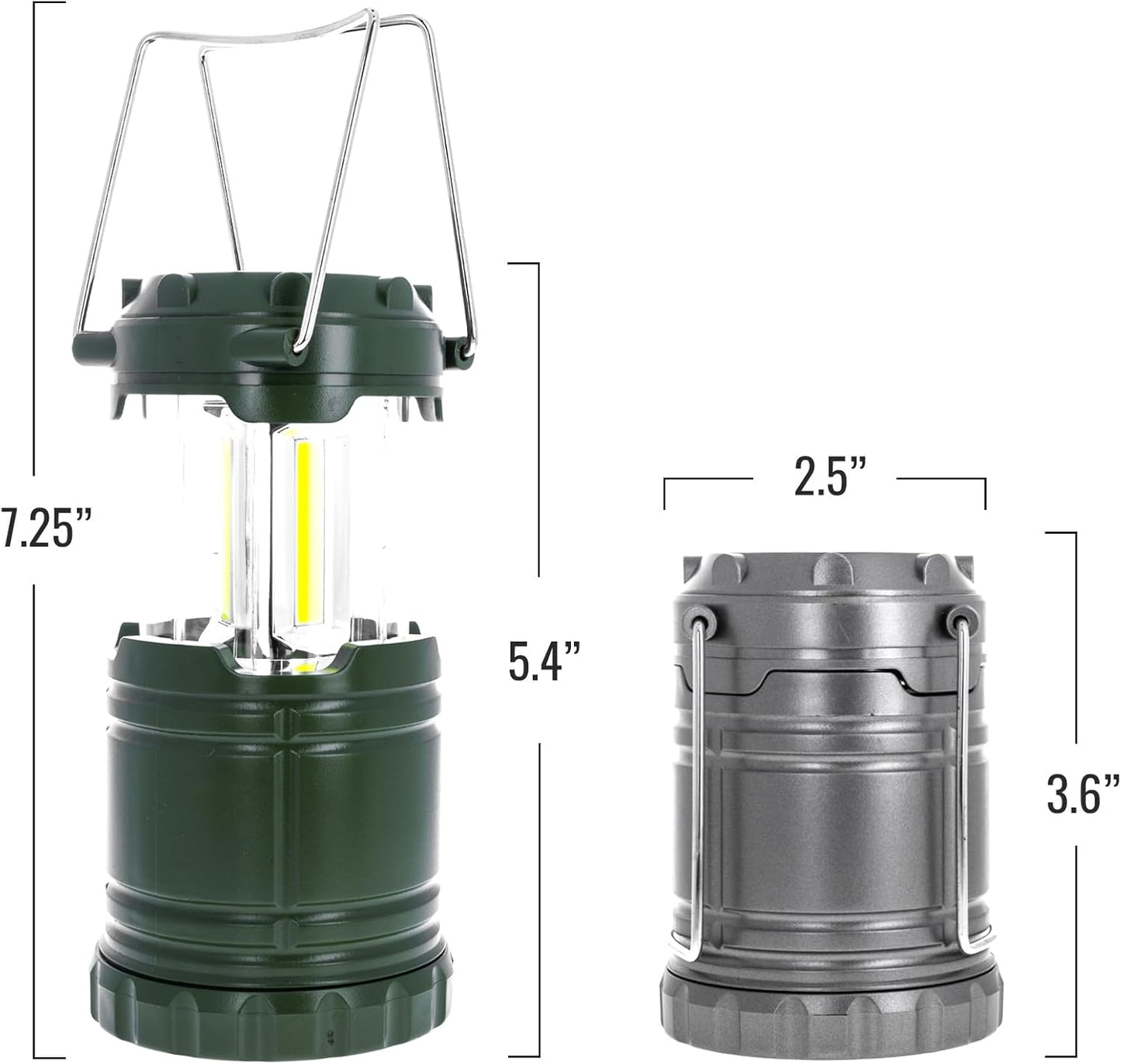 3pc Collapsible Camping Lantern, Assorted Colors