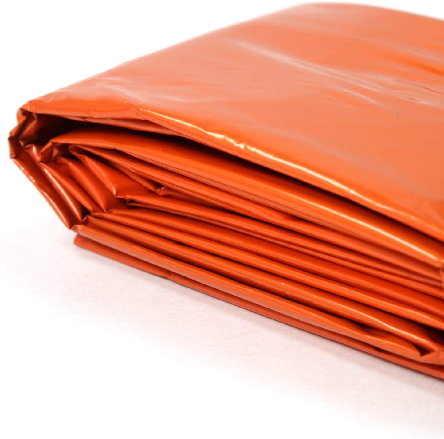 emergency thermal blanket made of mylar which reflects heat keeping you warm