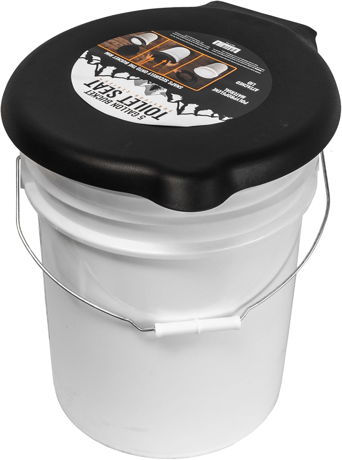traveling, camping or anywhere else where you need a portable toilet seat for a 5 gallon bucket