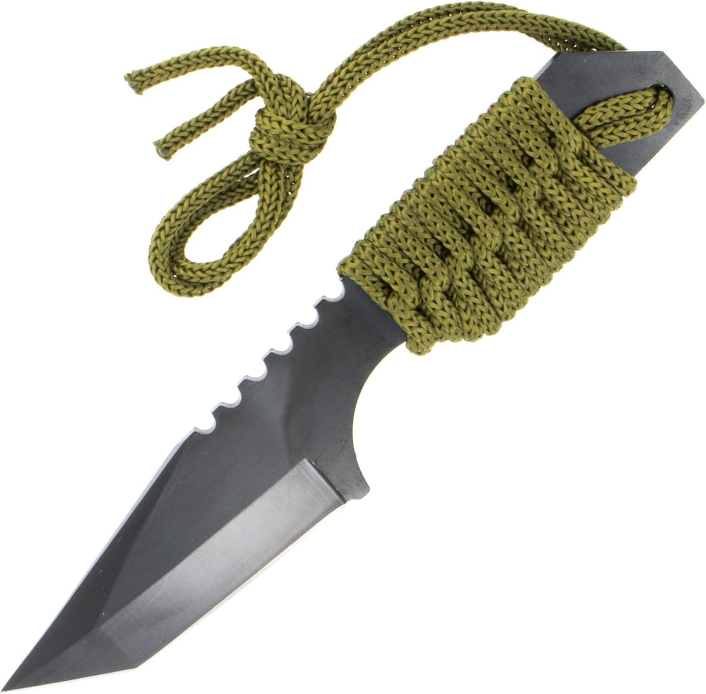 Small paracord blade with fire starter flint survival knife