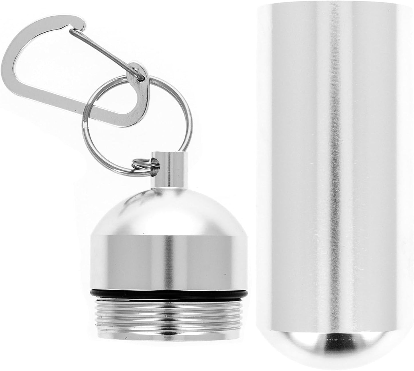 Waterproof aluminum storage containers that fit on your keychain