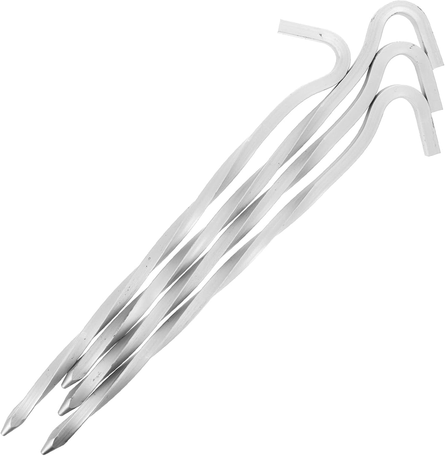 4pk Aluminum Screw in Tent Stakes, 9 Inch
