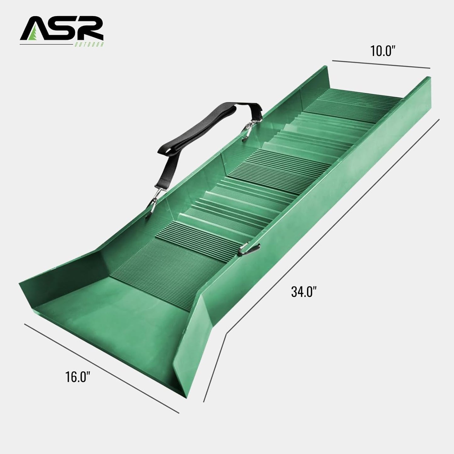 Multi Riffle Plastic Sluice Box Gold Prospecting Equipment, Green