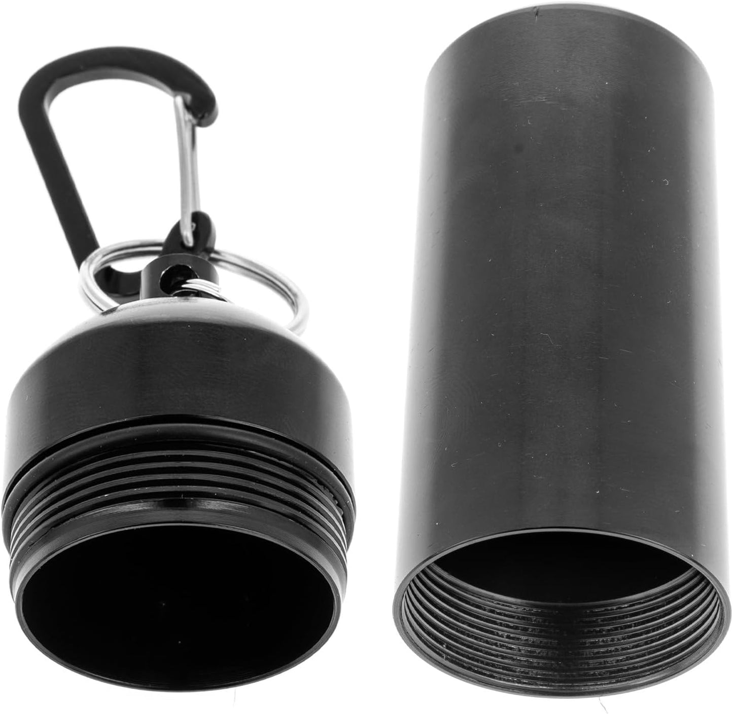 Waterproof aluminum storage containers that fit on your keychain