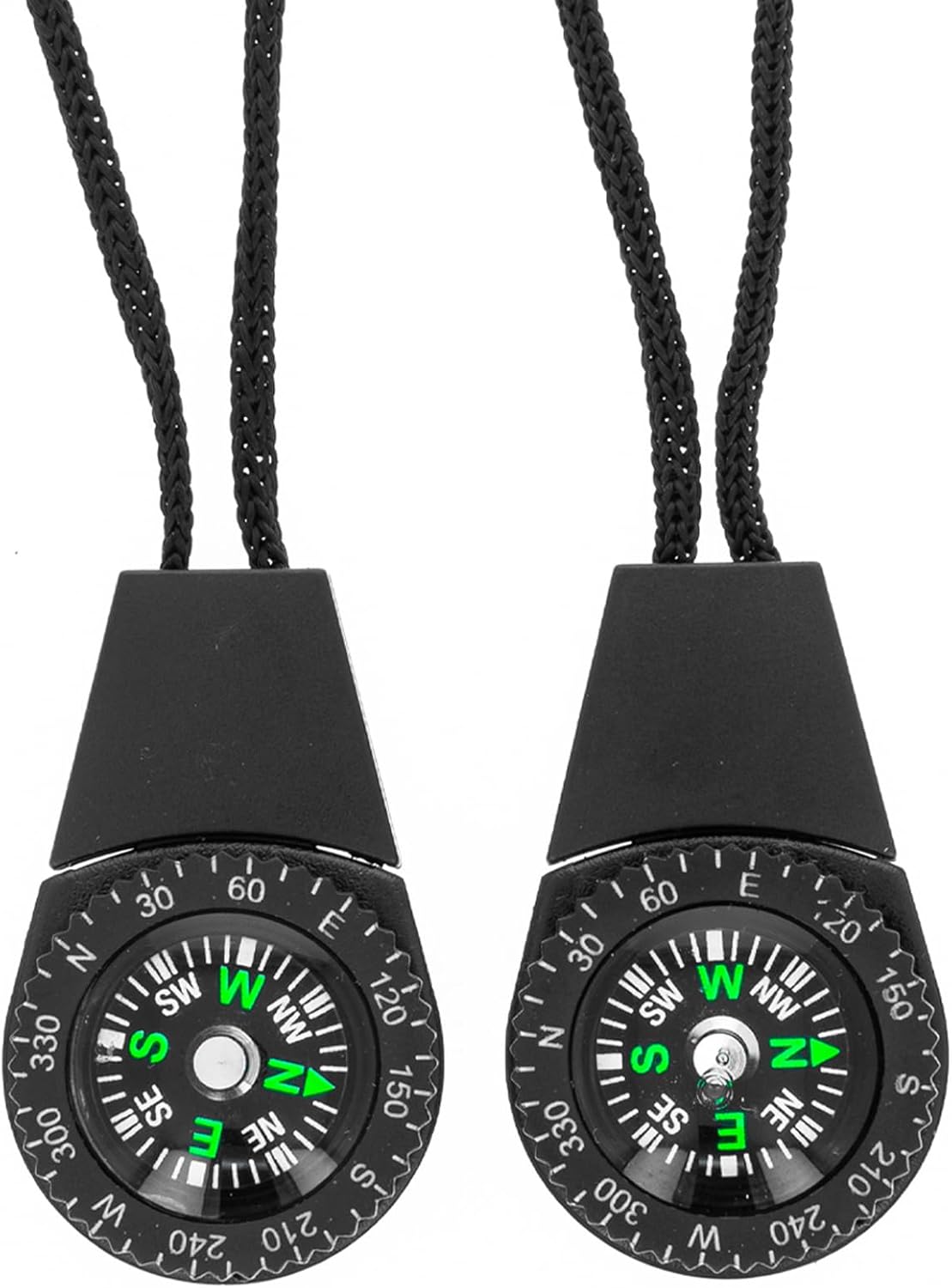 2pk Zipper Pull Mini Compass