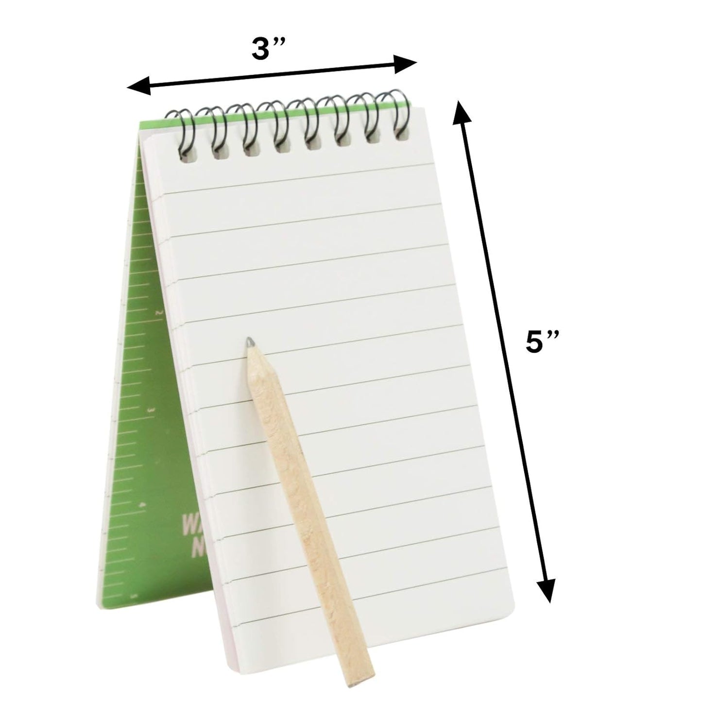 size chart for small waterproof notebook