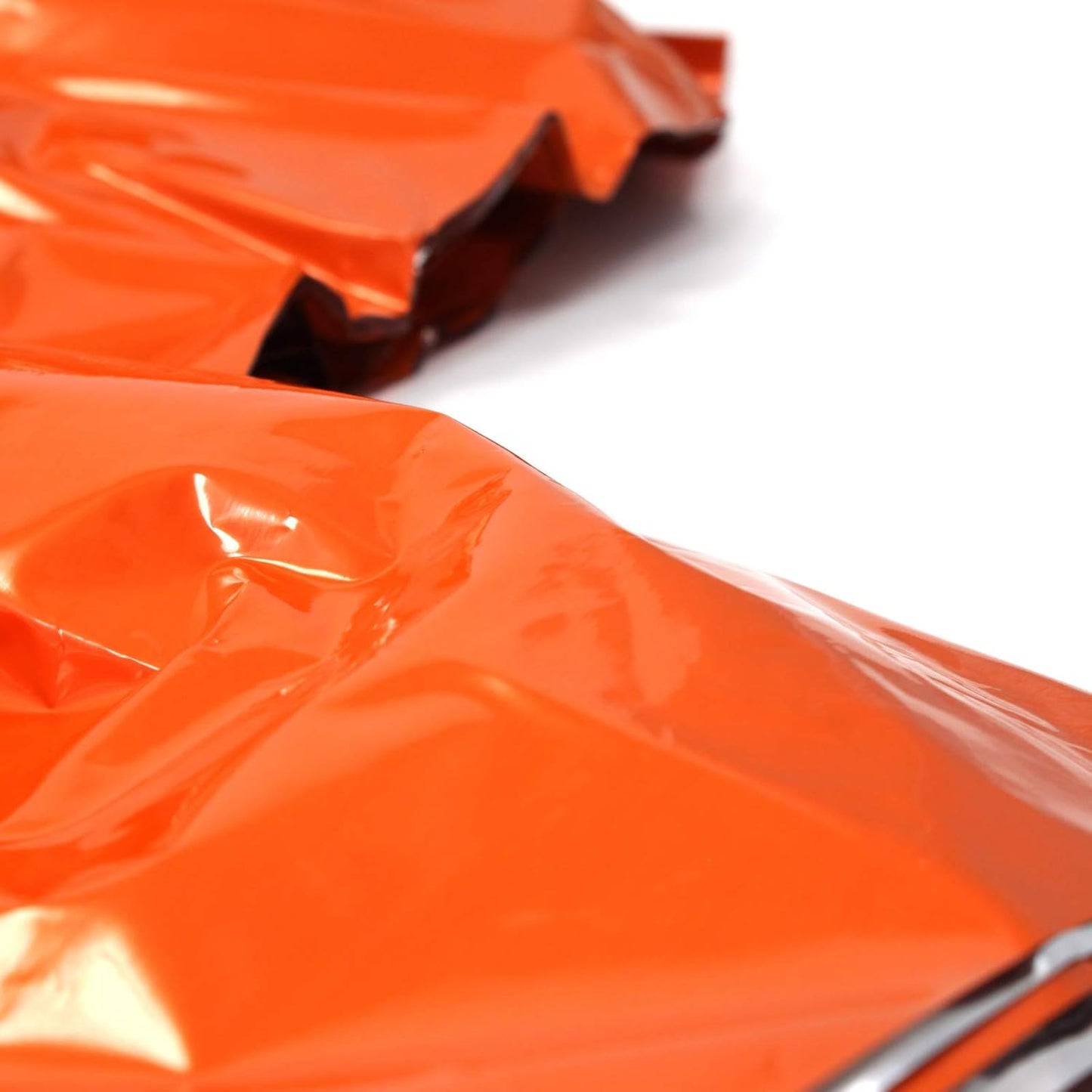 emergency thermal blanket made of mylar which reflects heat keeping you warm