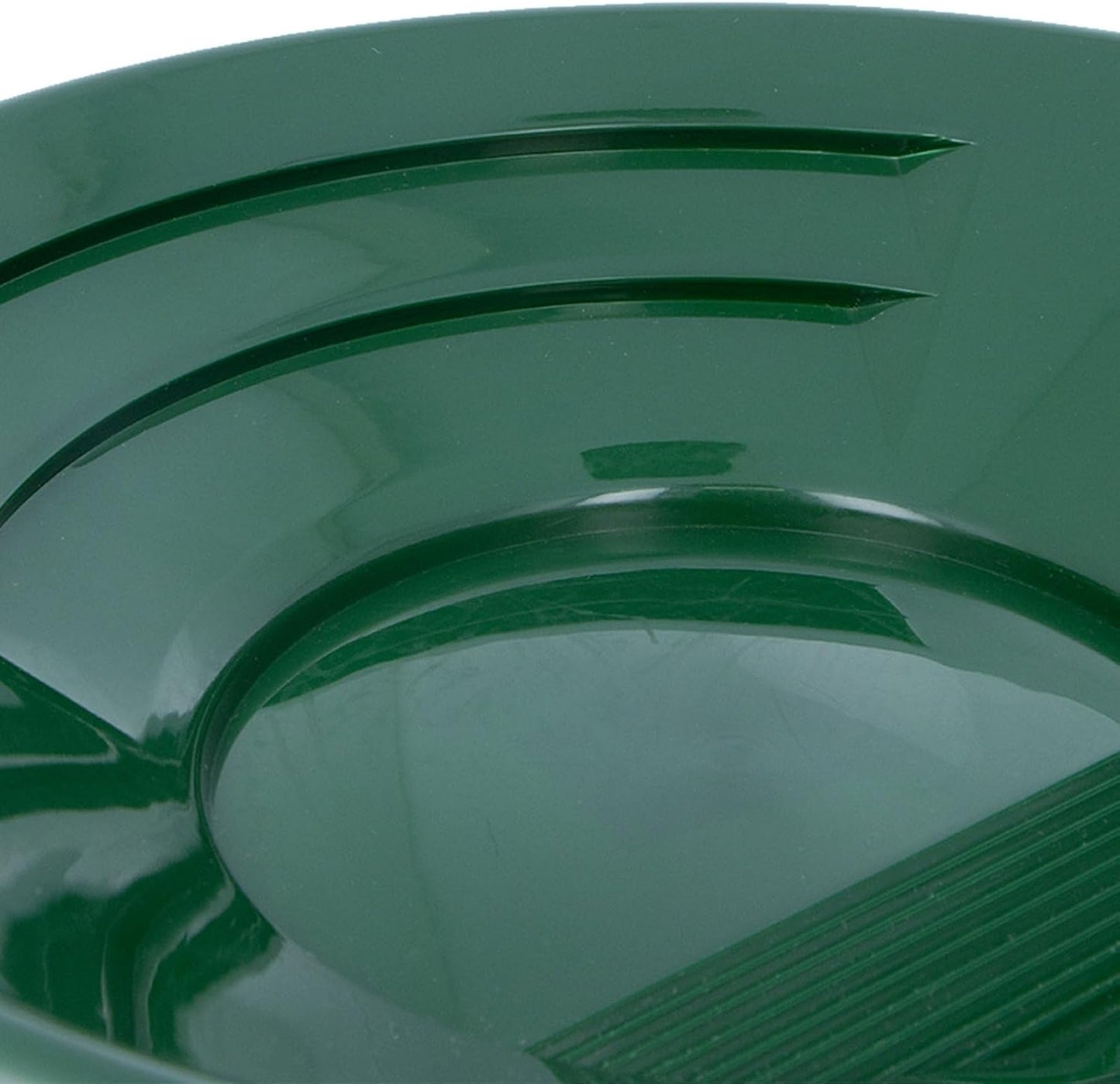 10 Inch Bottom Dual Riffle Gold Pan Gold Prospecting Equipment, Green