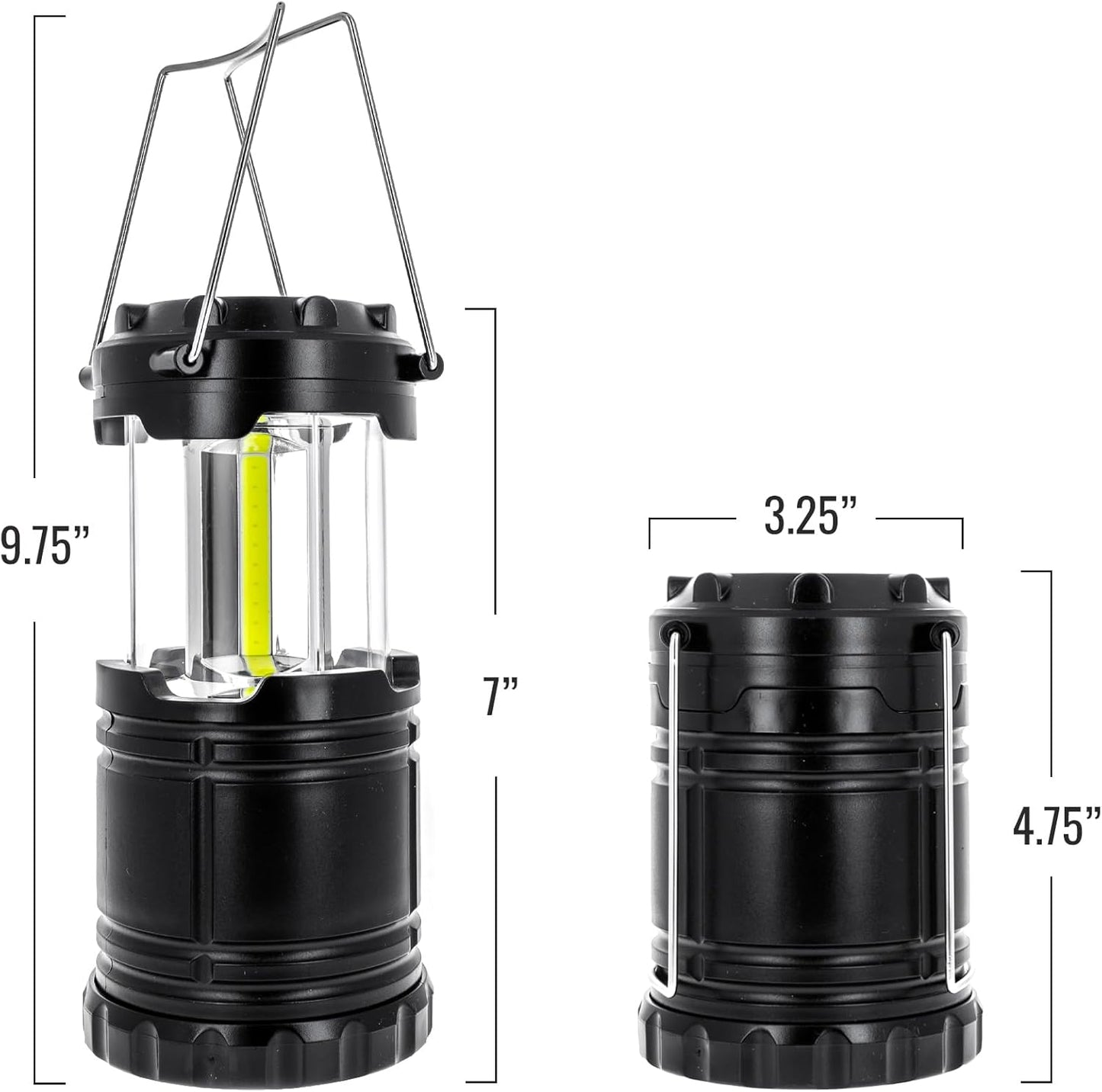 3pc Collapsible Camping Lantern, Assorted Colors