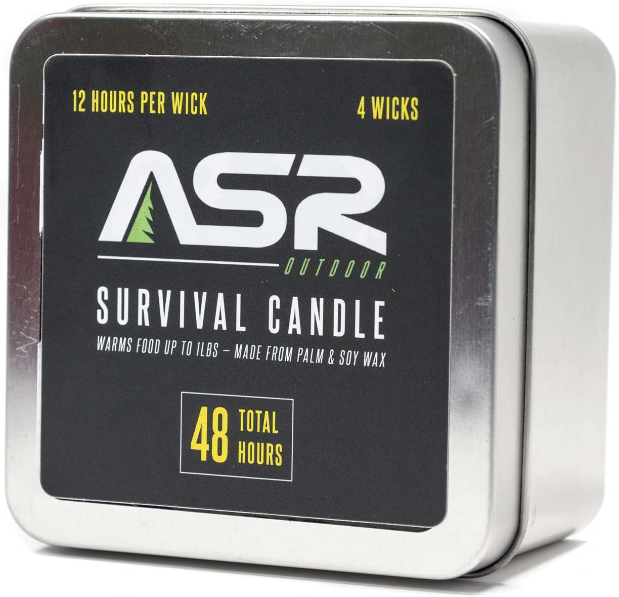 a candle that can survive 48 hours to provide light during camping or power outages