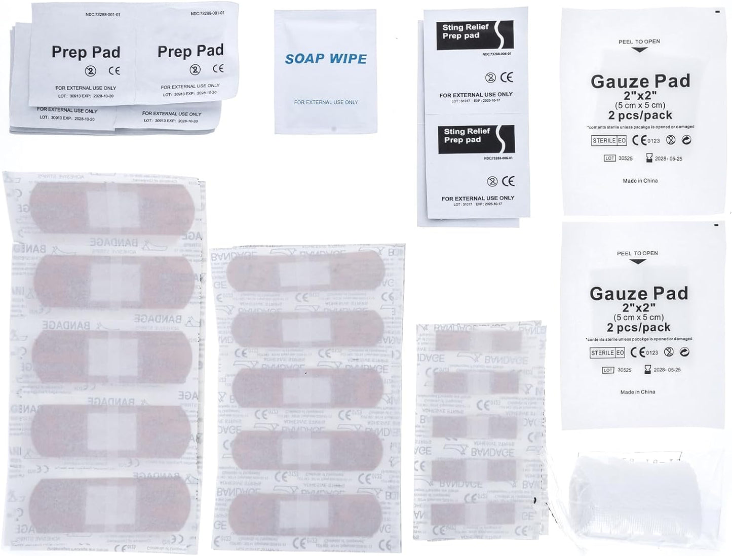 57 piece travel first aid kit for emergency injuries