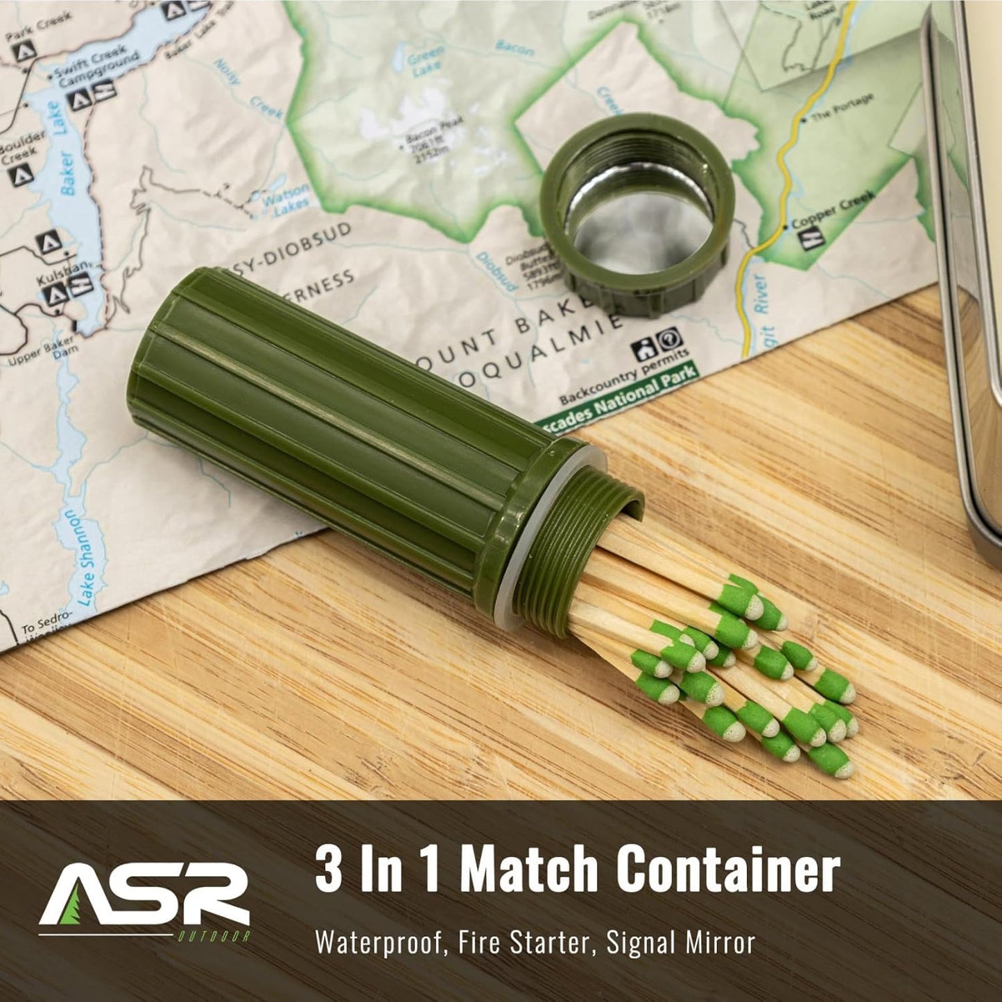 water resistant match box match storage container
