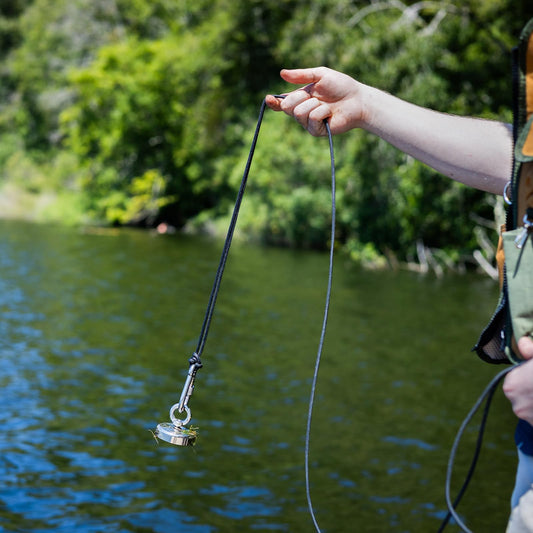 using a magnet to fish for treasure off the dock metal cool finds