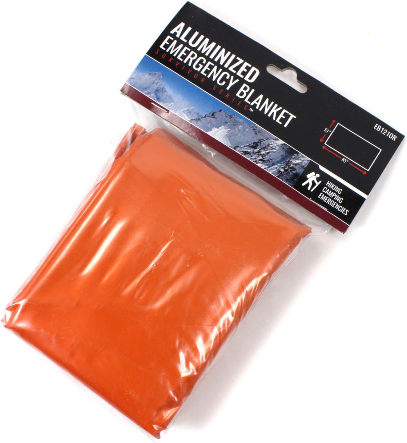 emergency thermal blanket made of mylar which reflects heat keeping you warm