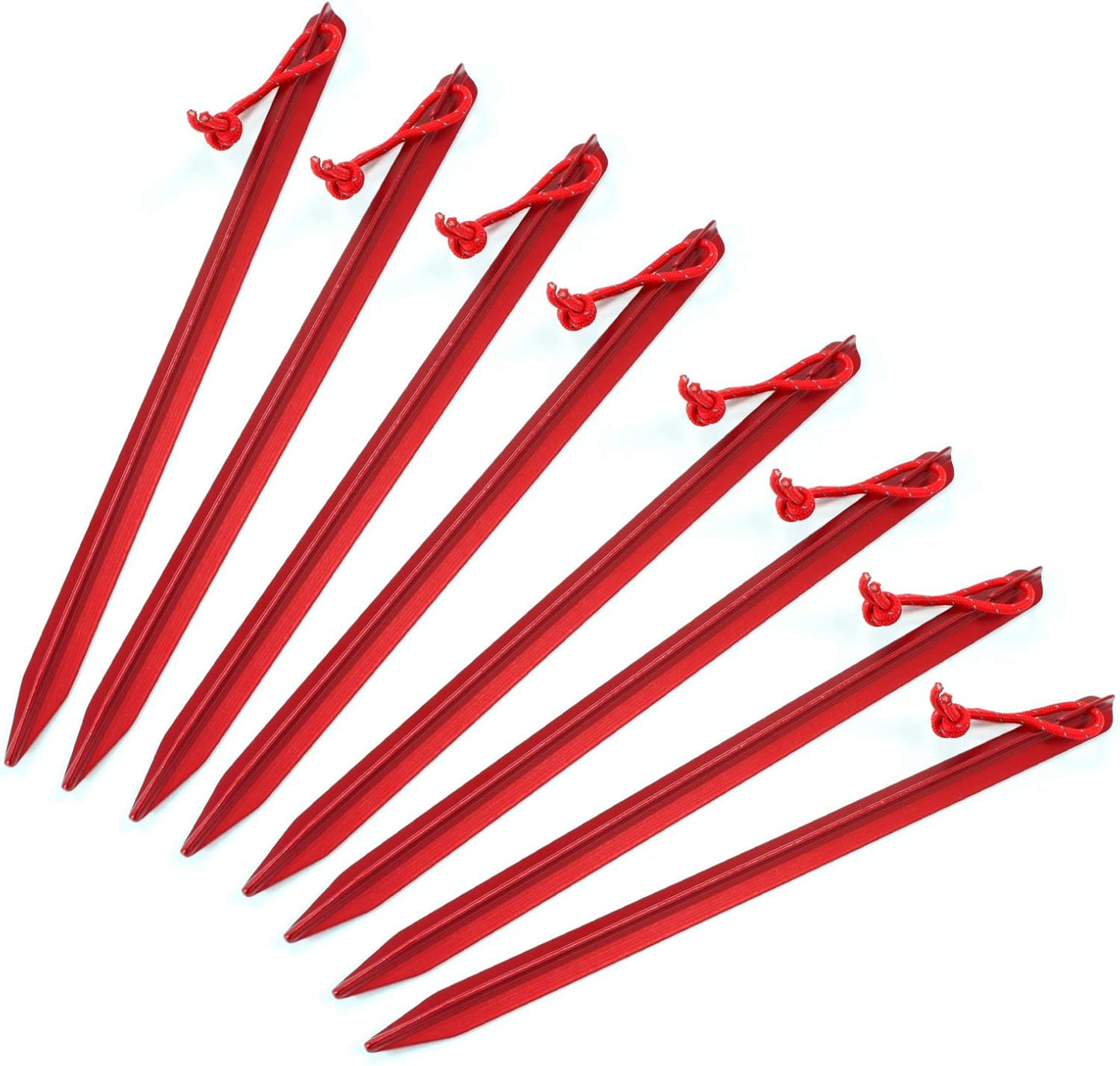 military grade alumninum camping stakes to drill down your tent or canopy