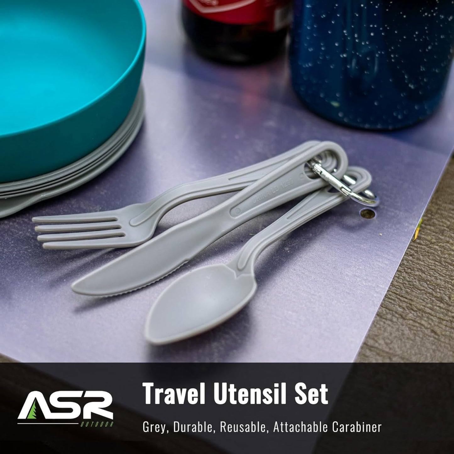 re usable reusable camping cutlery plastic utensils