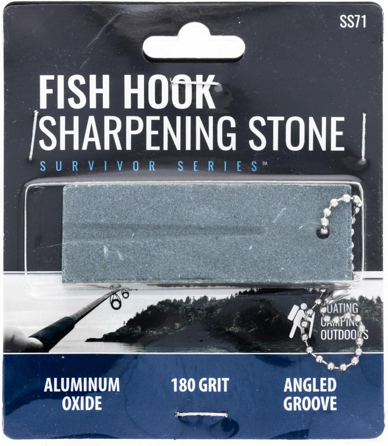Grooved Angle Sharpening Stone for Fish Hooks & Blades