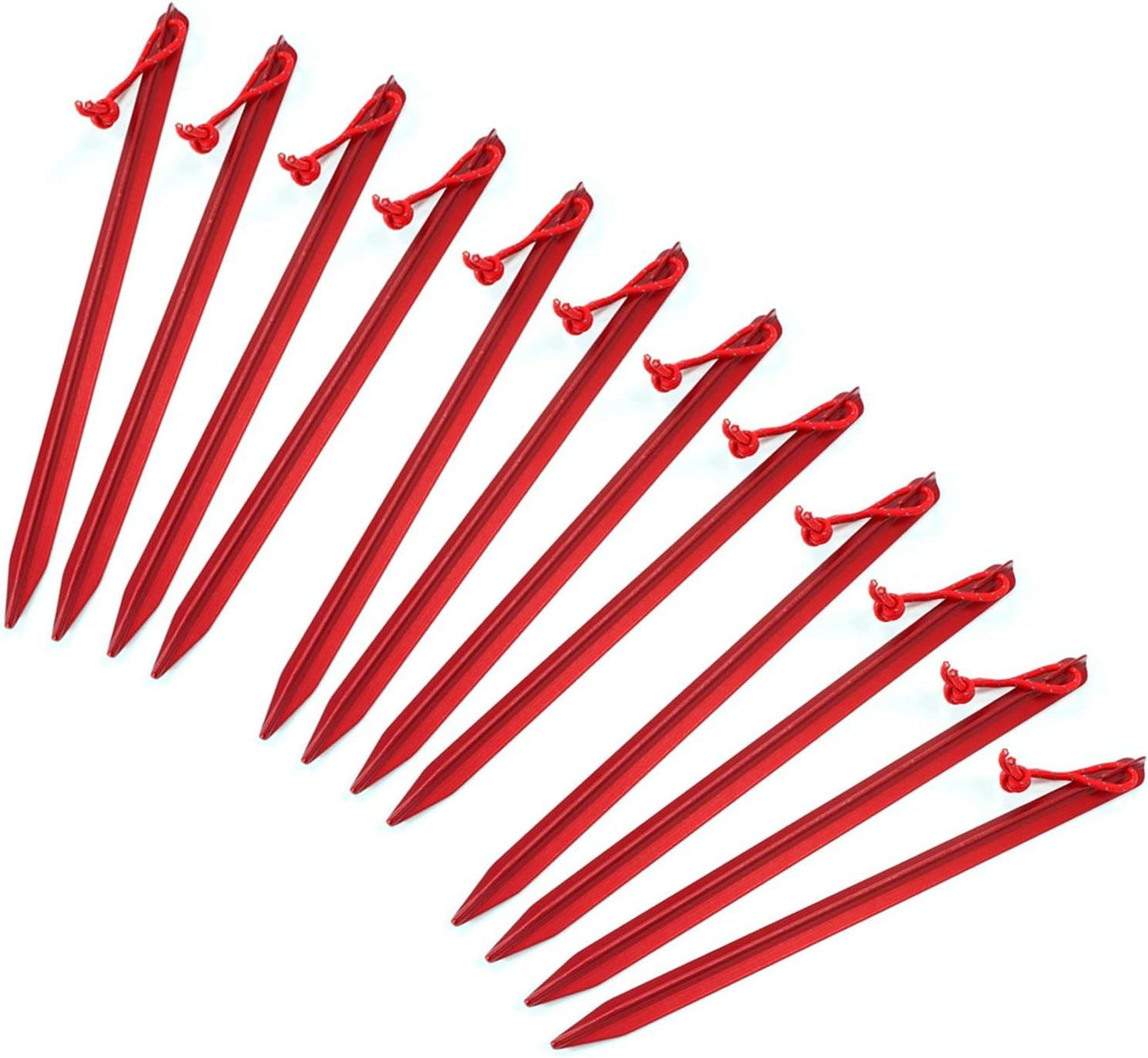 military grade alumninum camping stakes to drill down your tent or canopy