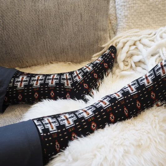 mens socks vivid color pattern novajo style