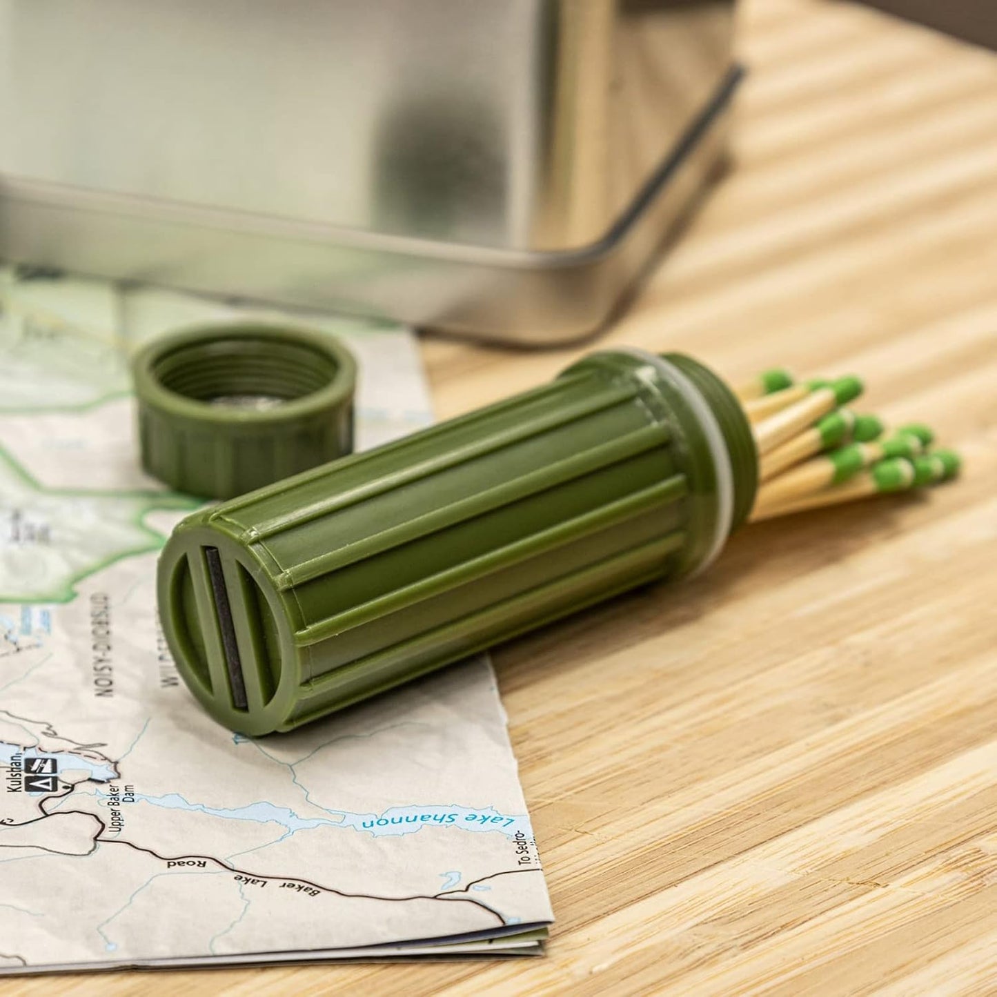 waterproof match stick storage container