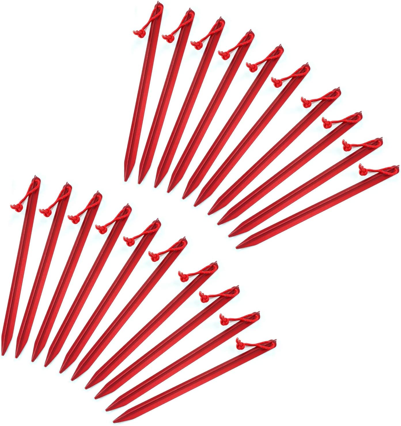military grade alumninum camping stakes to drill down your tent or canopy