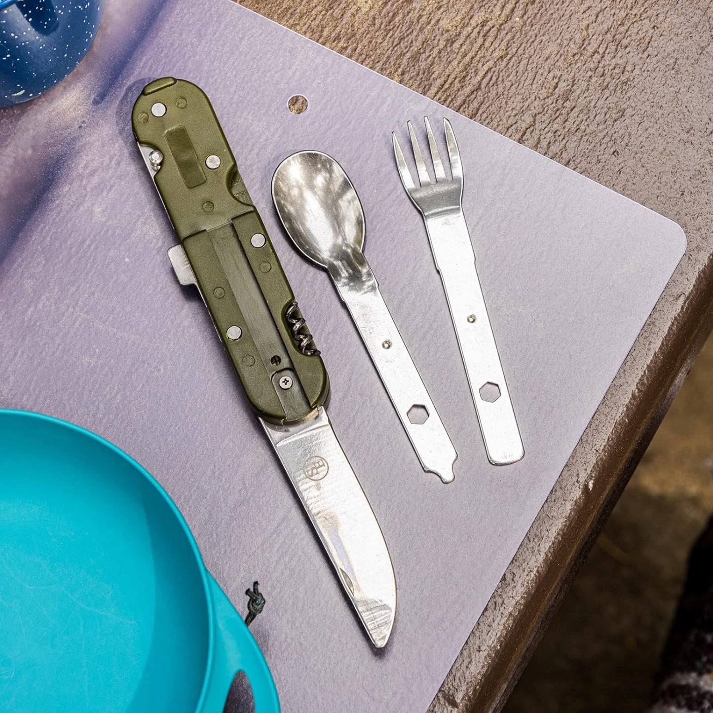 12 in 1 Camping Kitchen Multi-Tool with Carrying Case and Bottle Opener