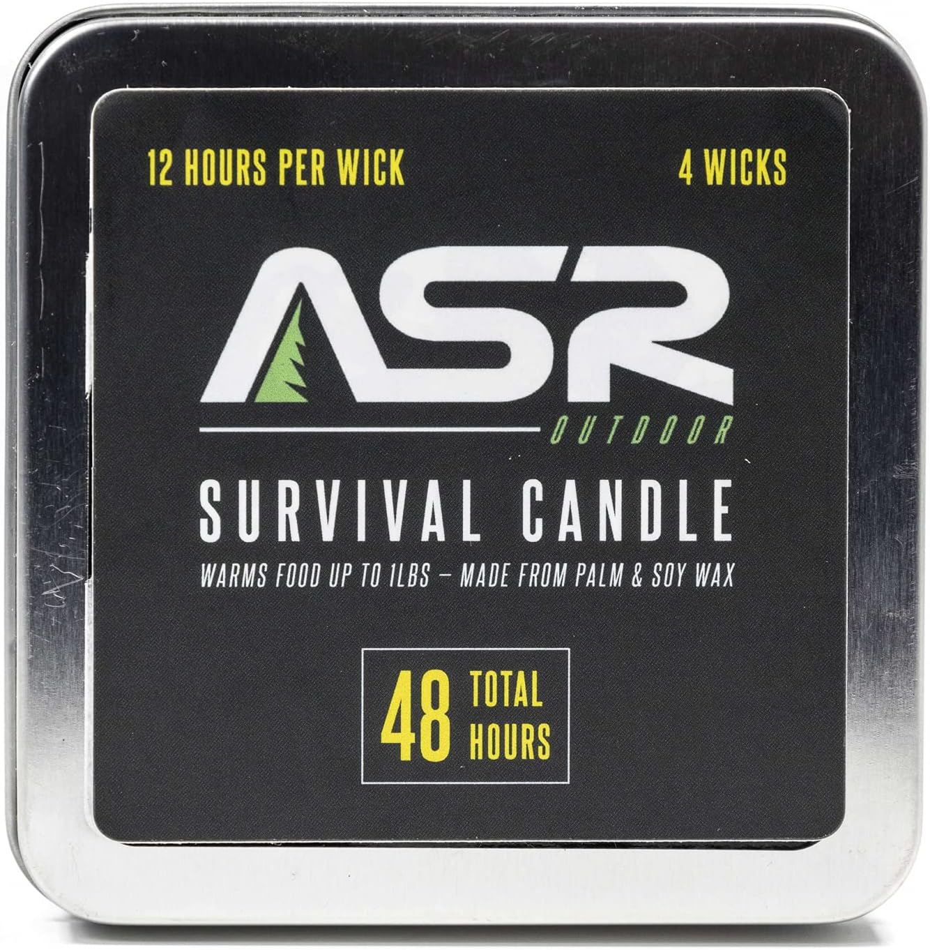 a candle that can survive 48 hours to provide light during camping or power outages