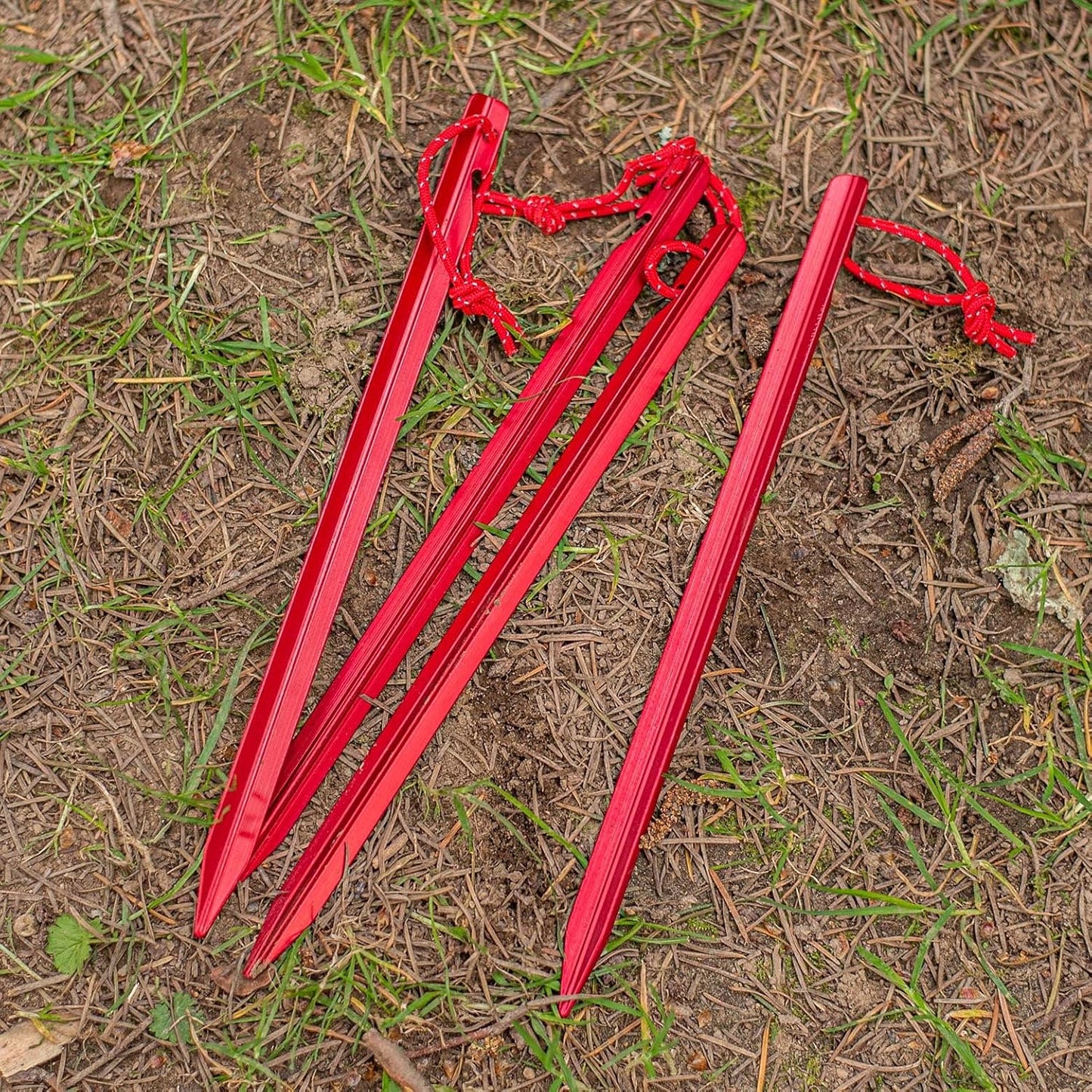 military grade alumninum camping stakes to drill down your tent or canopy