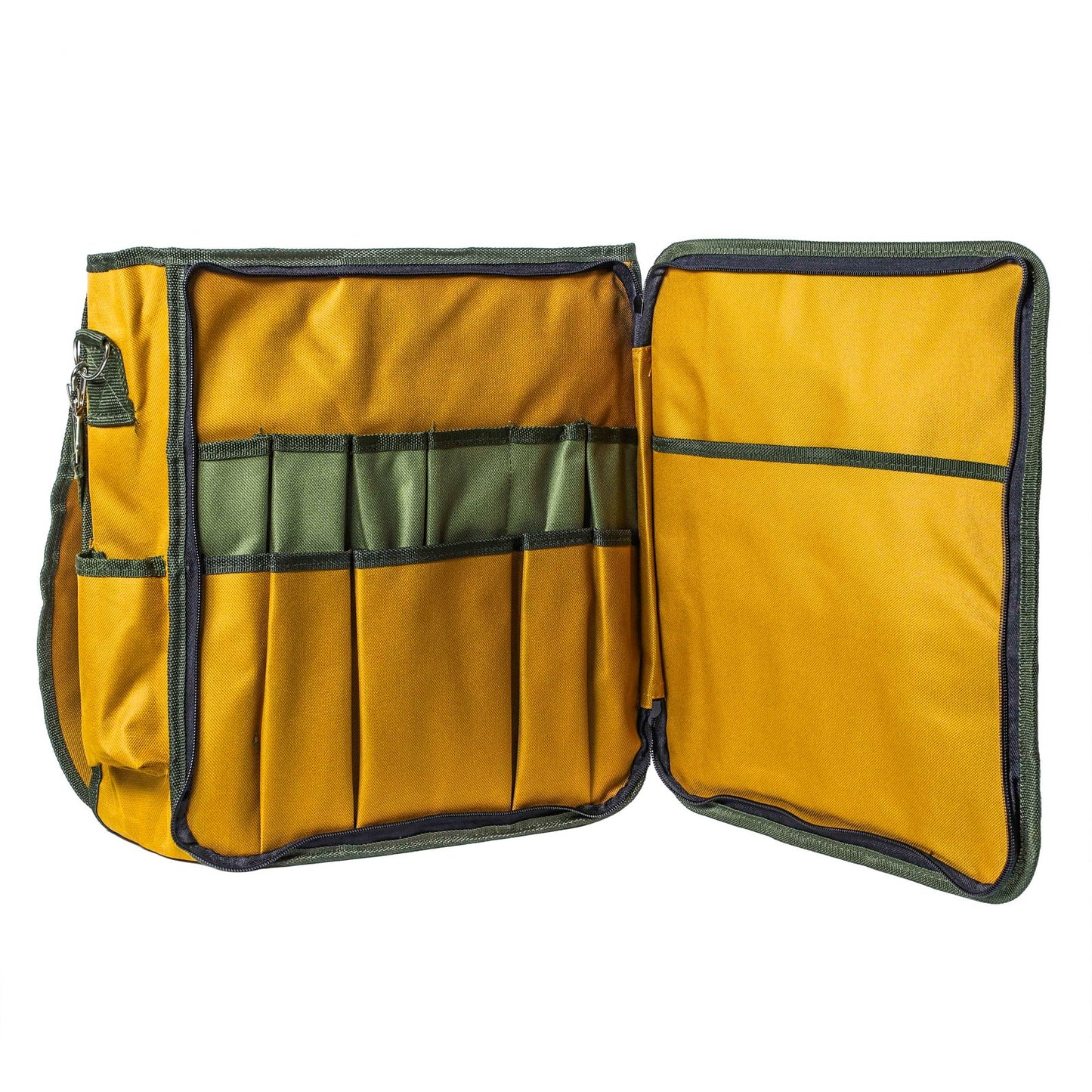 inside of a geology shoulder bag satchel