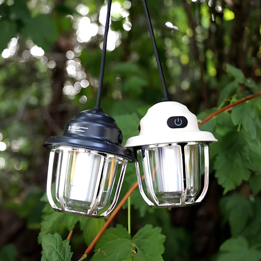 350 Lumen LED Hanging Camping Lantern with 6 Lighting Stages (2 Colors)