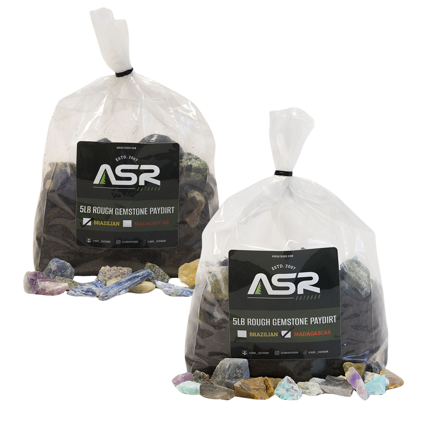 5lb bag of colorful rough brazilian gemstone mix