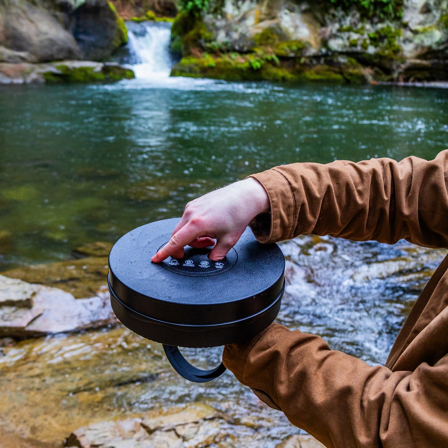collapsible camping stool relax on the go stool with shoulder strap