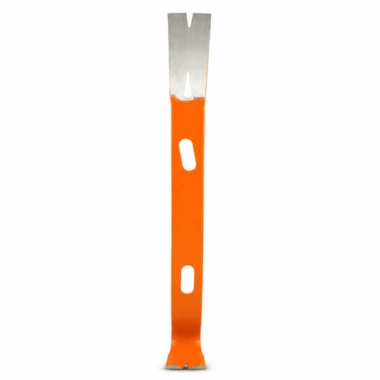 15 Inch Compact Rockhounding Pry Bar, Double-Ended Field Tool, Orange