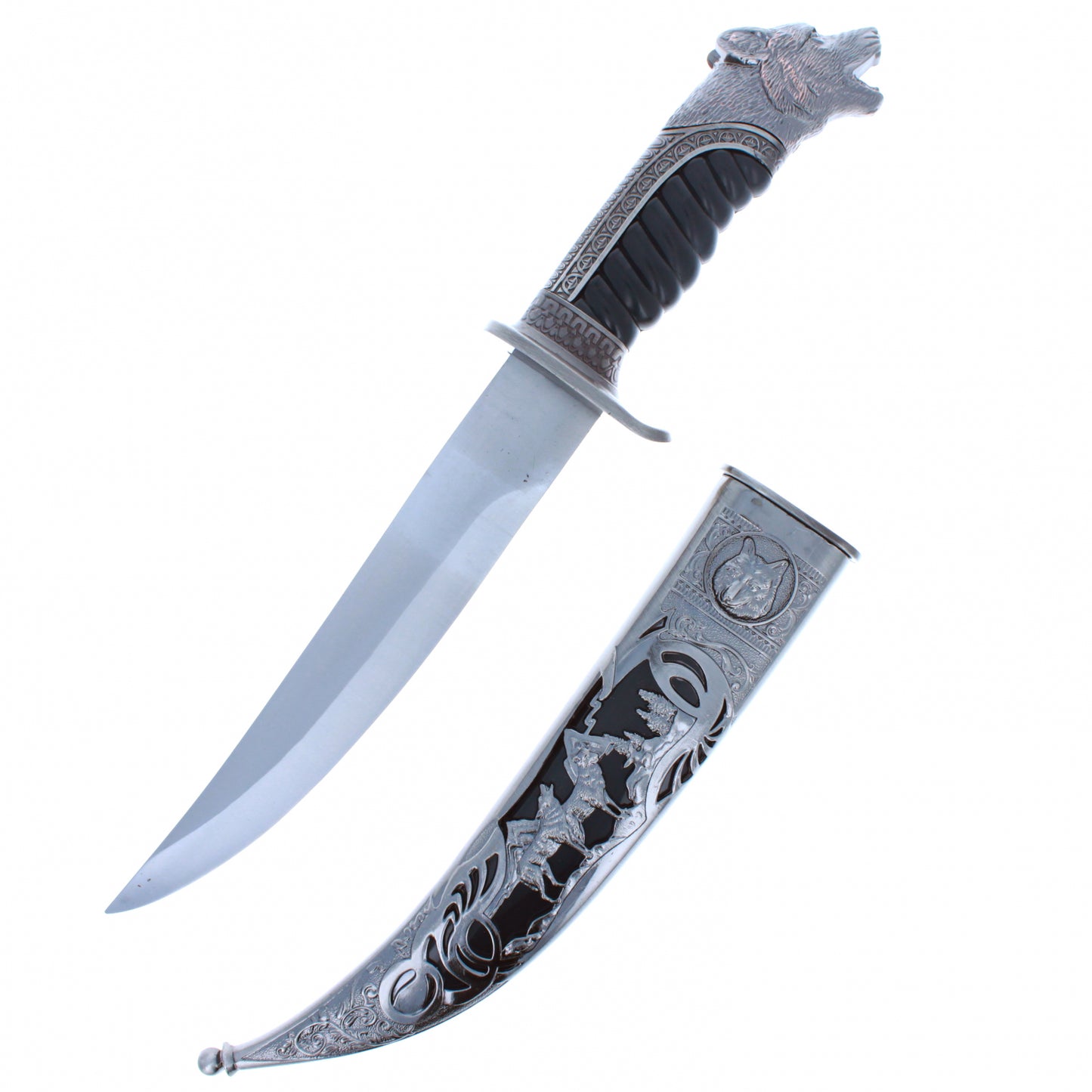 Wild Icons Collector Fixed Blade Hunting Knife Series with Animal Head and Sheath (4 Styles)