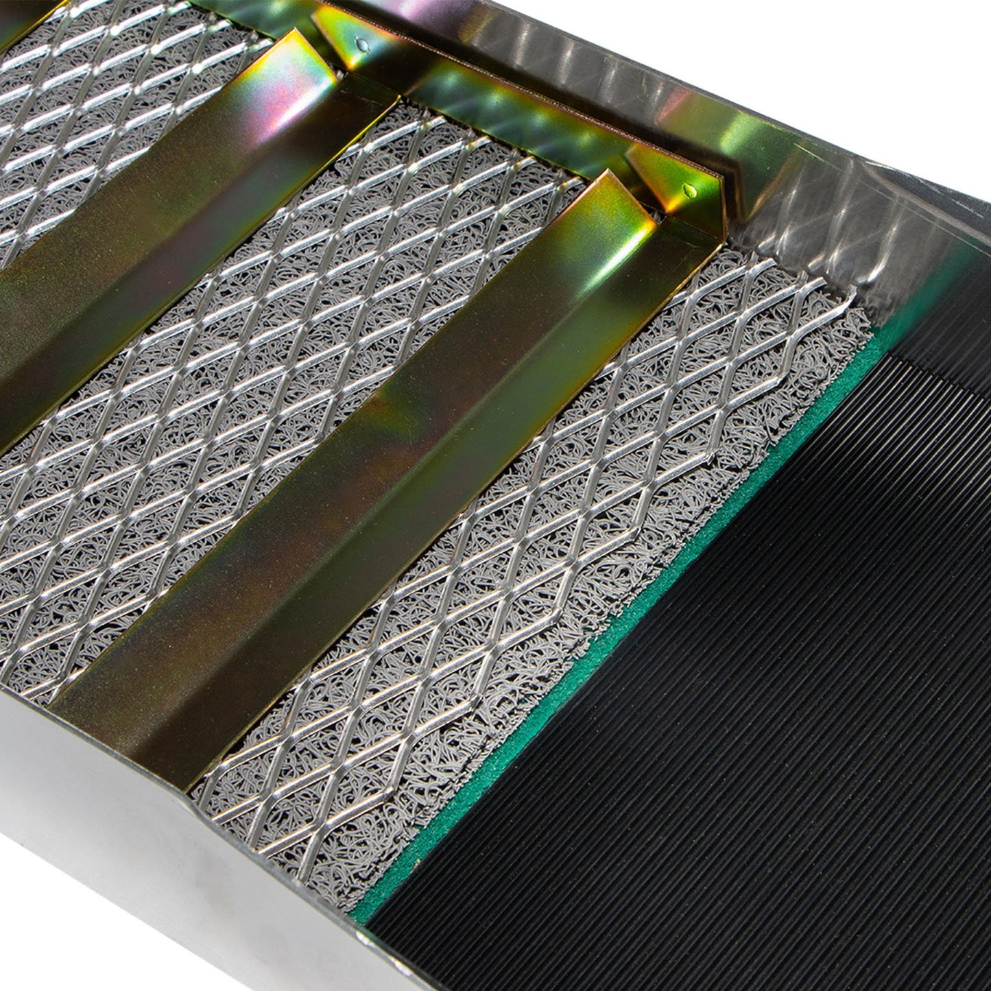 All the layers of a sluice box riffles mesh miners moss and carpet