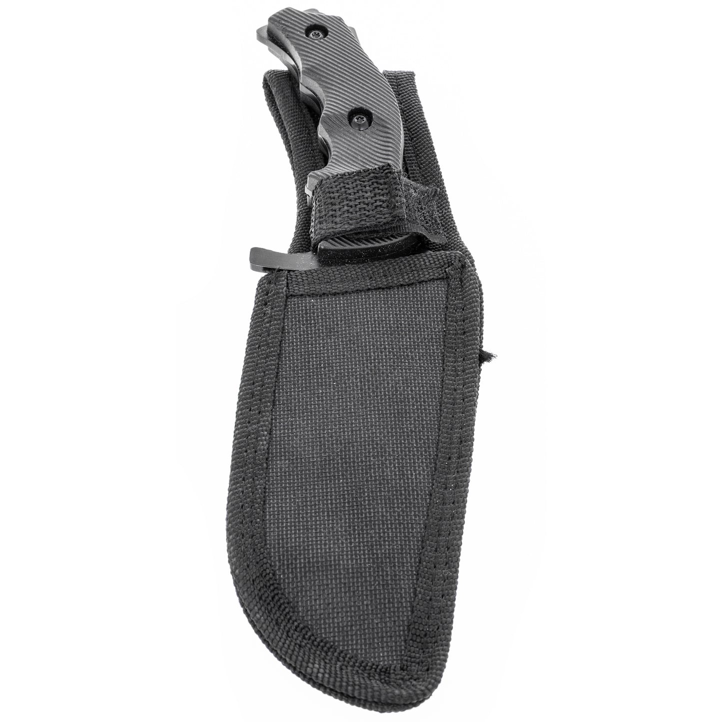 huntsman all black tactical knife with sheath