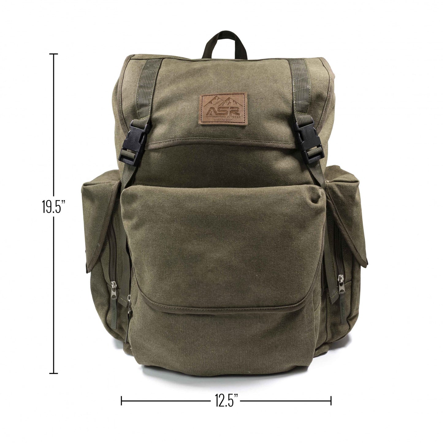 Size scale of a 30 Liter outdoor survival backpack