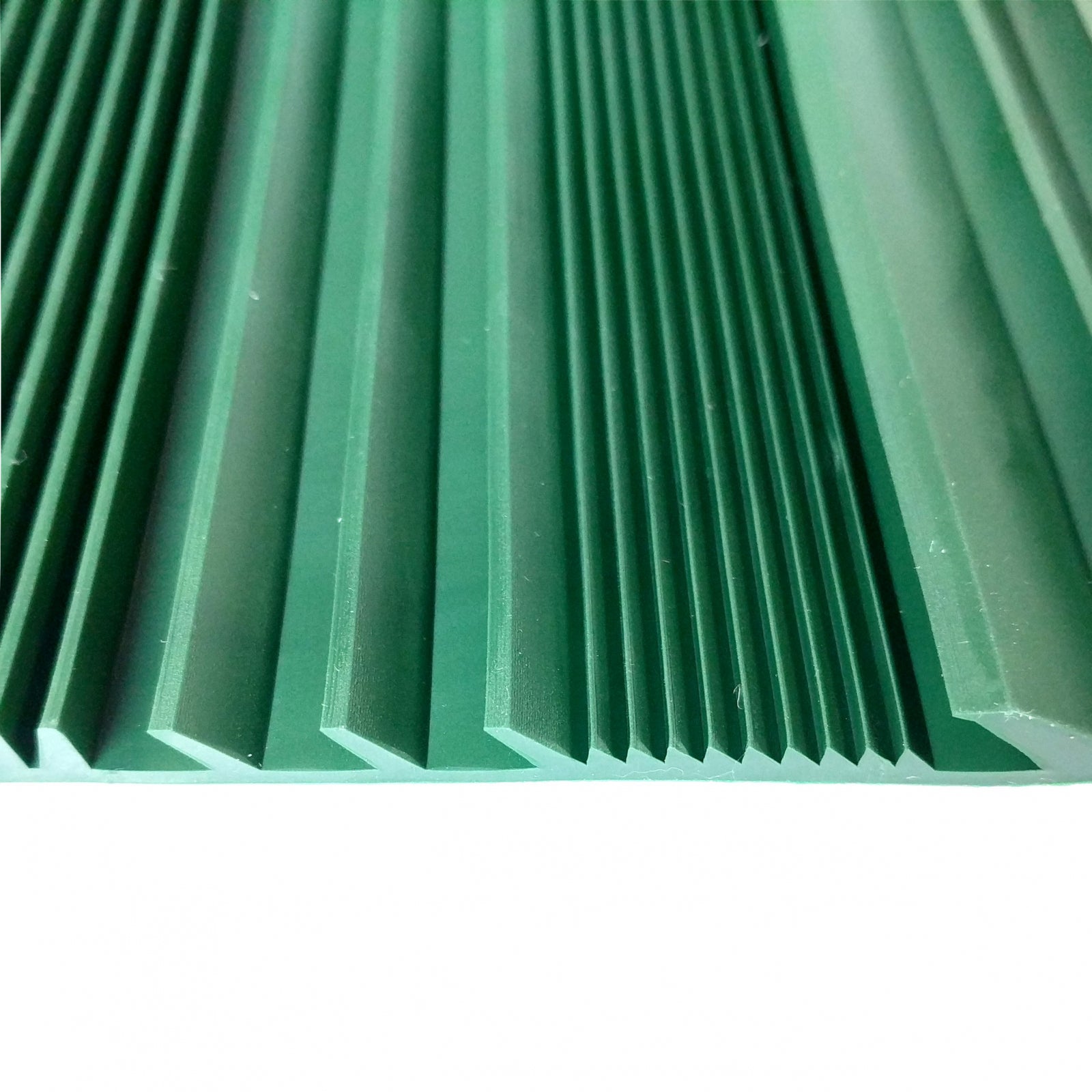 Close up detail of rubber sluice mat riffles and gold traps