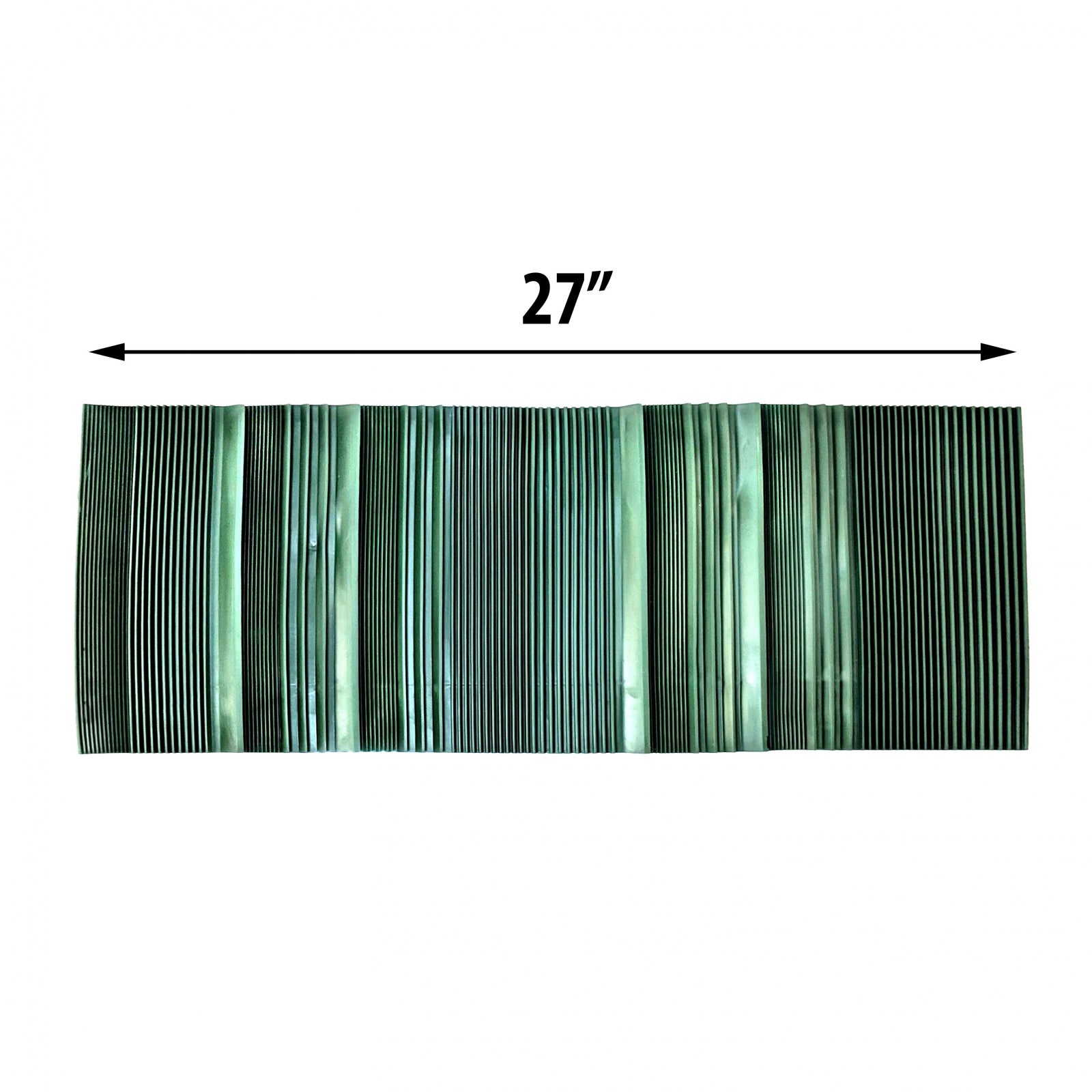 Close up detail of rubber sluice mat riffles and gold traps