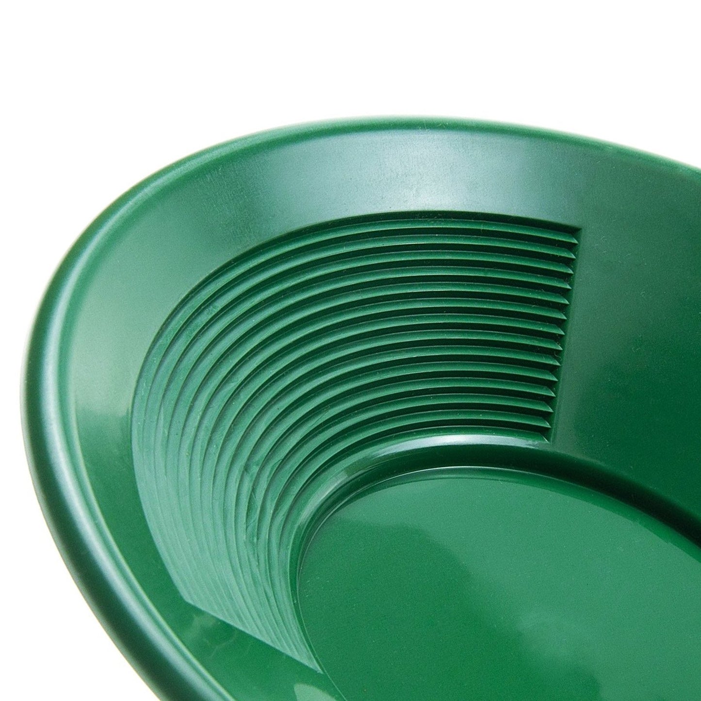 traditional gold pan plastic green
