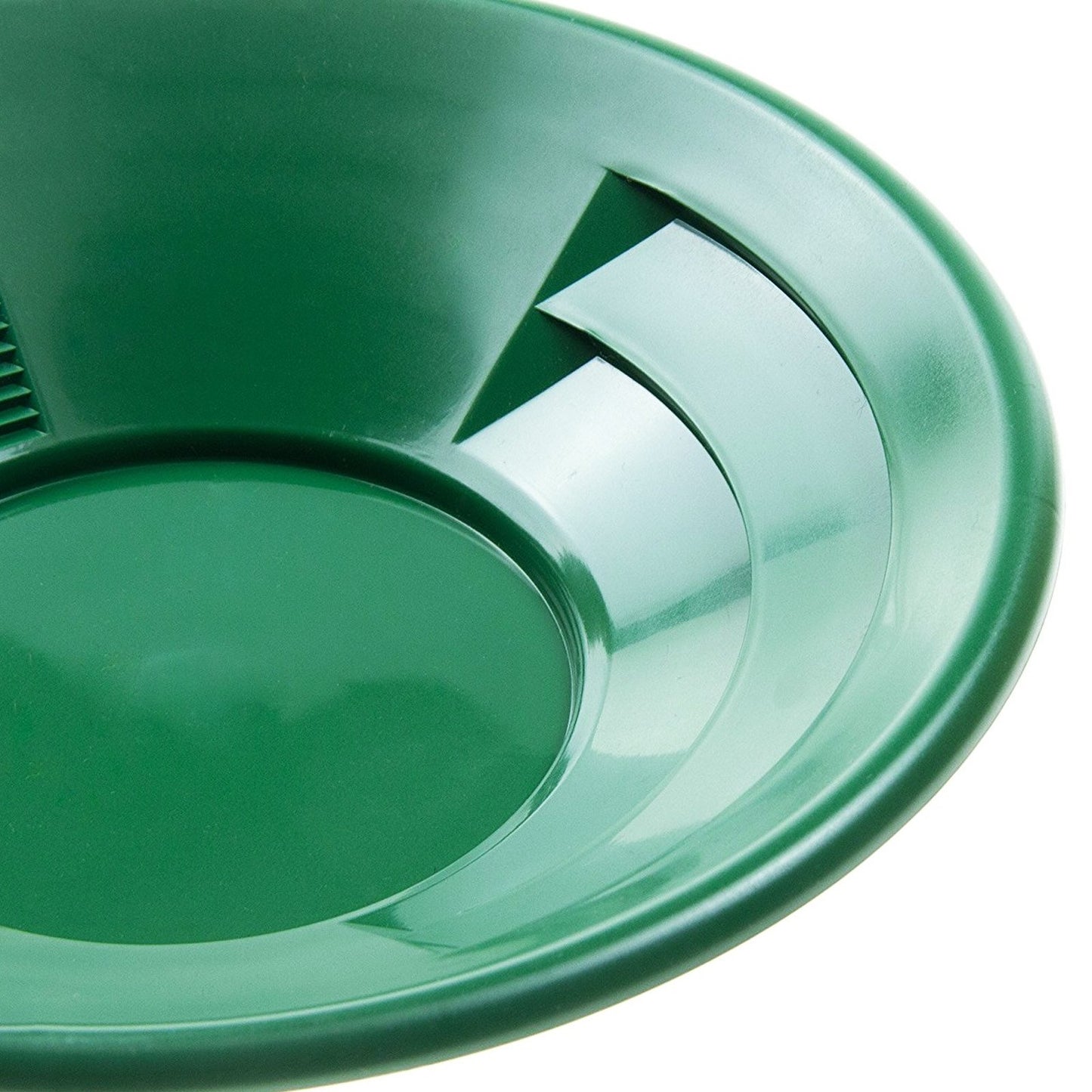 traditional gold pan plastic green