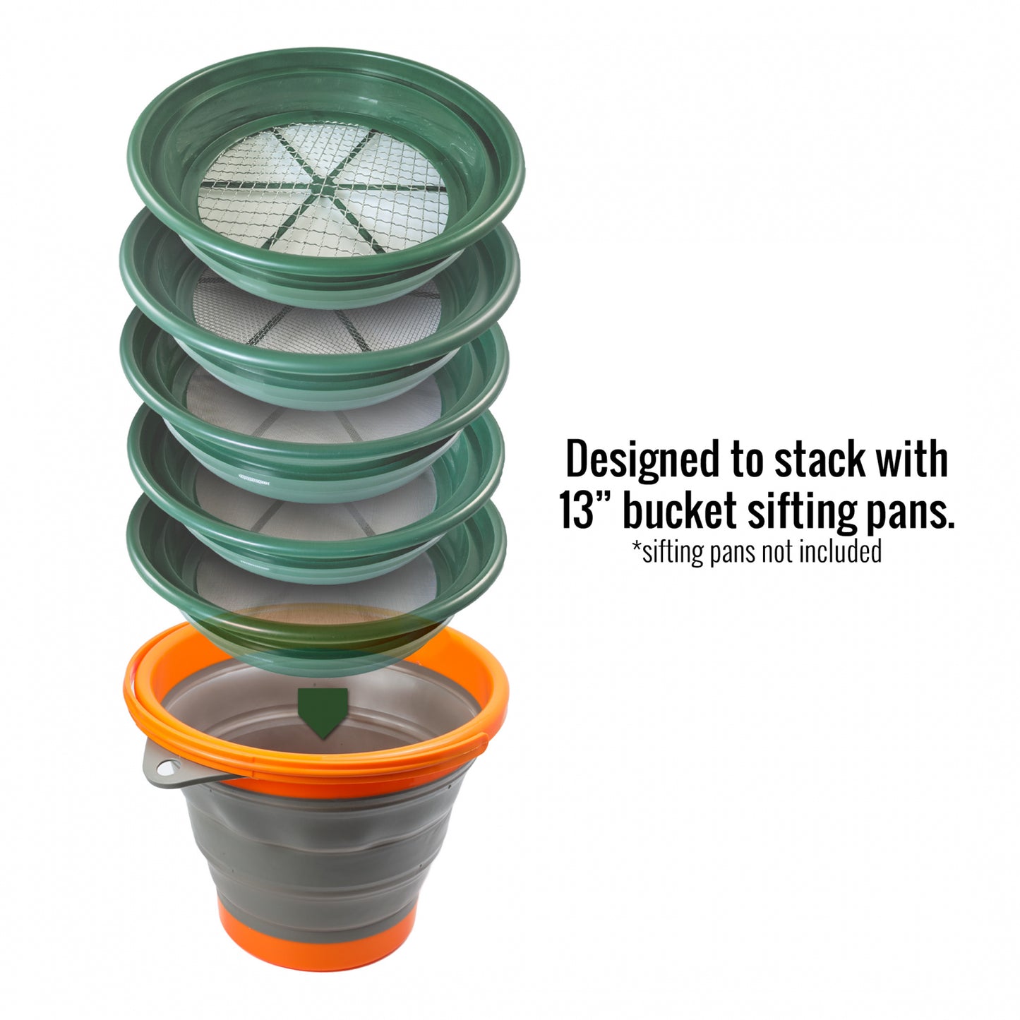 orange collapsible bucket