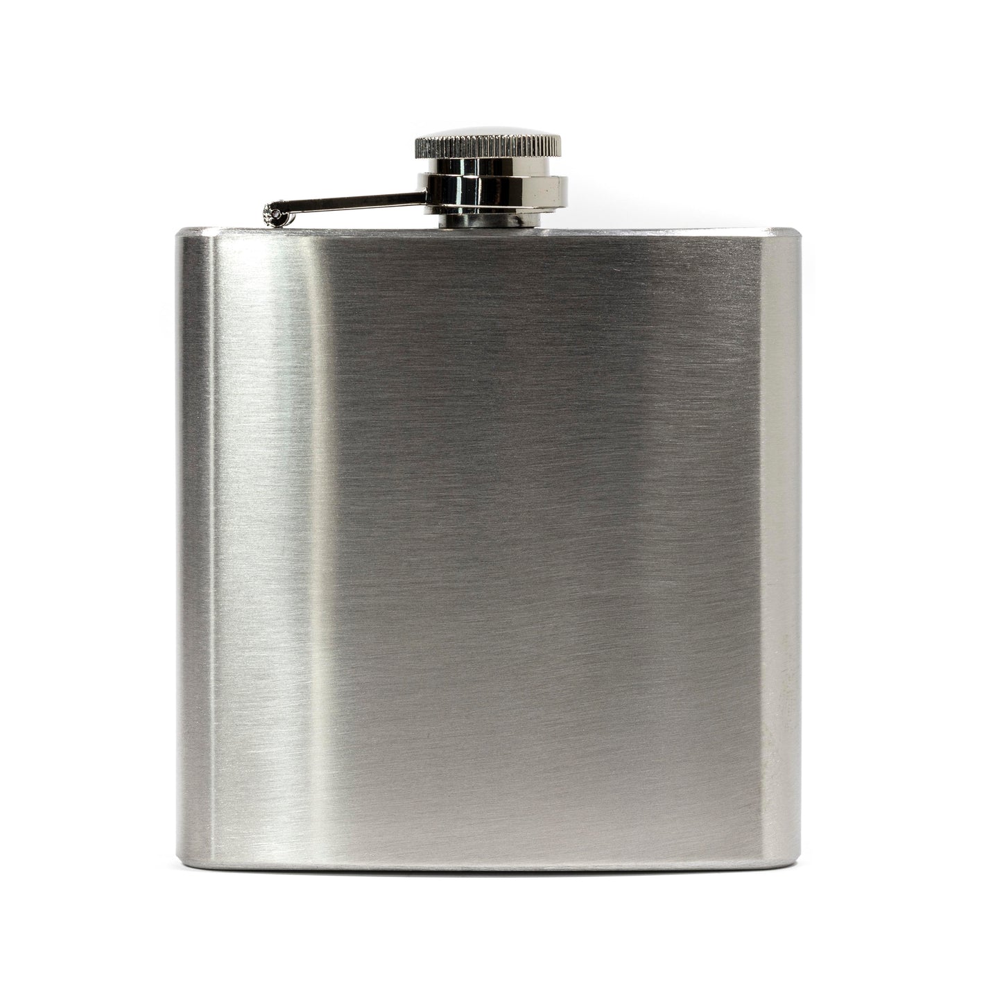 Stainless Steel Hip Flask 6oz with brushed finish and screw top lid
