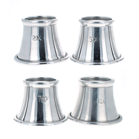4pc Premium Quality Aluminum Eye Loupe Set for Rock Hounding Geology Gold Prospecting (2.5X 5X 7.5X 10X)