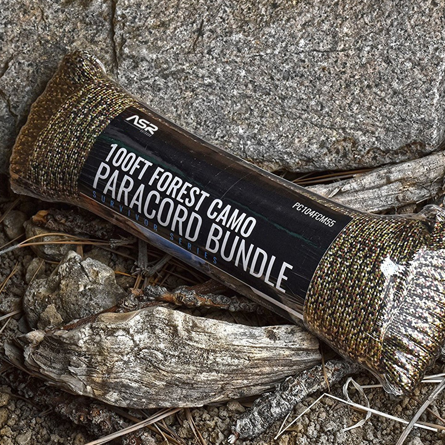 forest camo hunting paracord bundle for camping